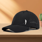 [Ideal Gift] 1pc Men's Quick-Dry Golf Cap with Perforated Mesh Back & Golf Swing Design - Breathable Trucker Hat, Lightweight All-Weather Golf Hat for Golfers, Casual Outfits - Available In, Navy, Olive, Brown, Green, Red, -