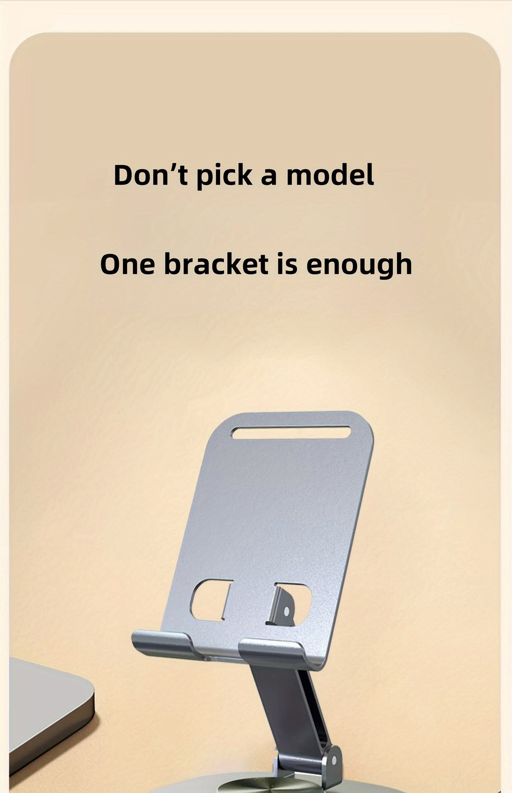 360-Degree Rotating Metal Phone Stand - Compact, Foldable & Portable Desktop Holder for All Smartphones and Tablets, Ideal Office Accessory - The Superior Findings Depot