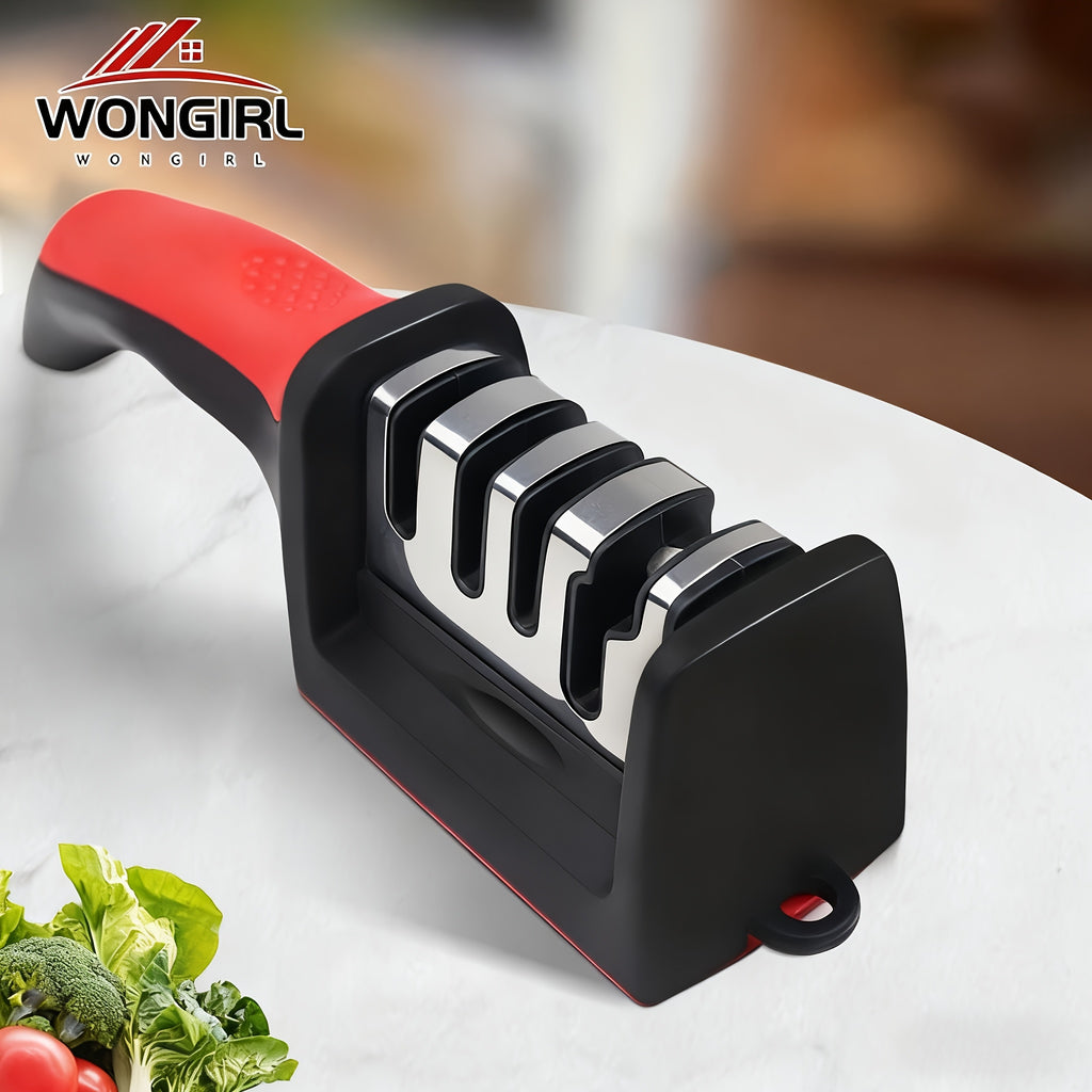 4-Stage Professional Knife Sharpener with Tungsten Diamond & Ceramic Sharpening Stones - Heavy-Duty Non-Slip Grip, Fast & Long-Lasting Performance - The Superior Findings Depot