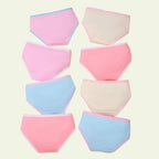 8-Pack Girls' Underwear - Pink Briefs Unicorn & Mermaid Print