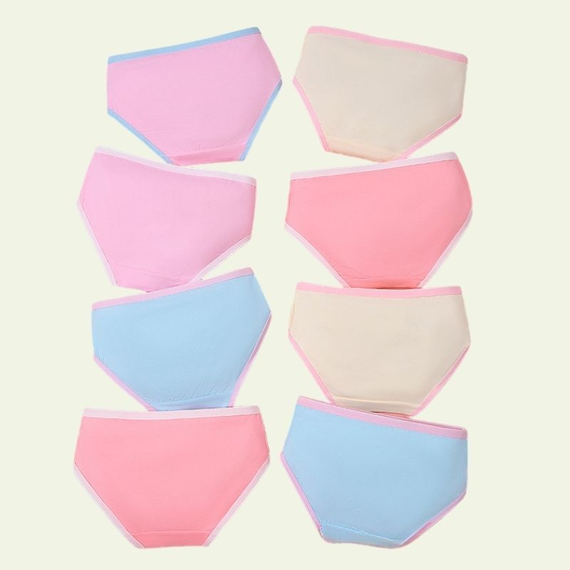 8-Pack Girls' Underwear - Pink Briefs Unicorn & Mermaid Print