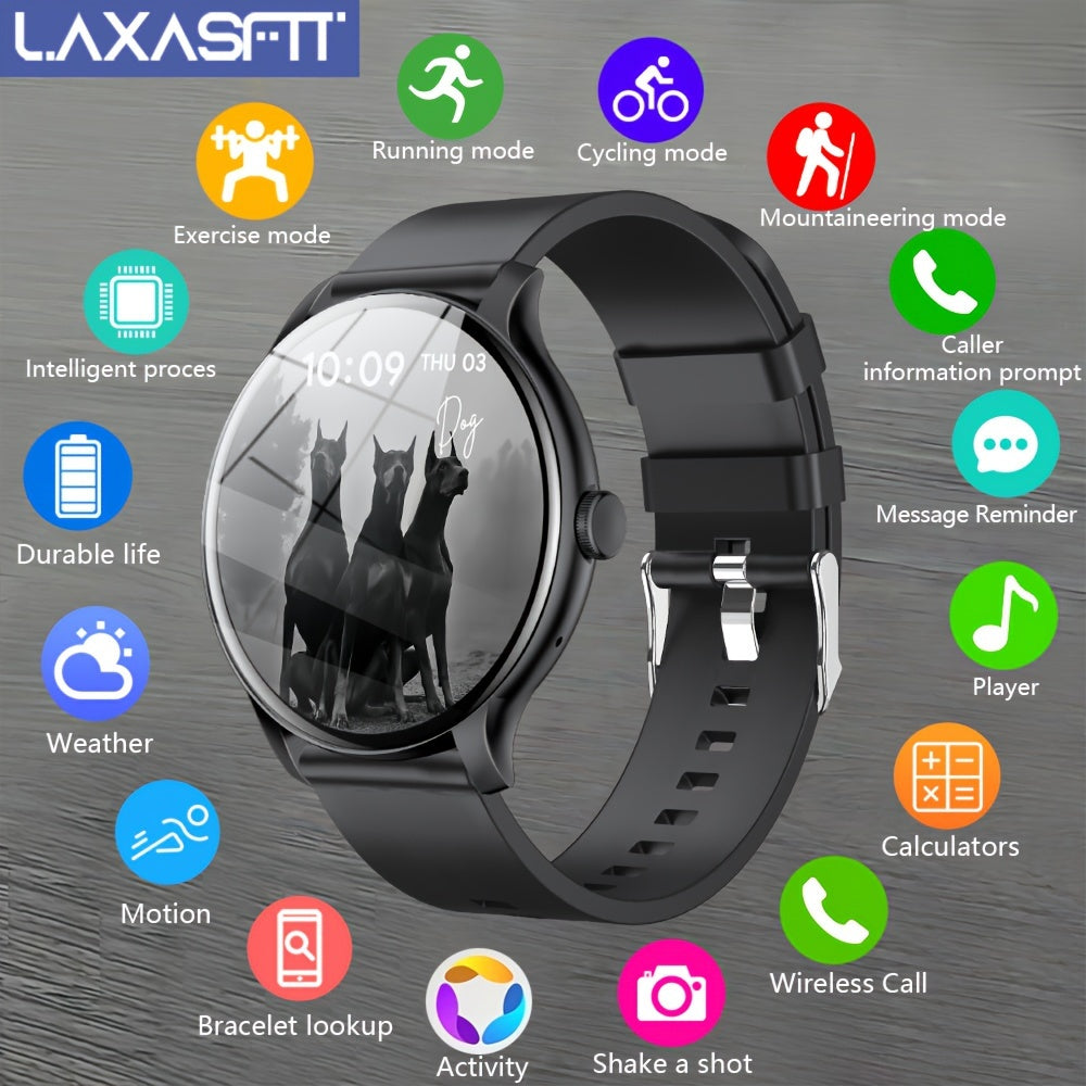 New Men's and Women's Sports Smartwatch, 1.52-inch Full Touch Screen with Call and Message Features, Activity Tracker, Pedometer, Multiple Sport Modes, Compatible with iOS/Android Devices, Minimalist Style, TPU Strap, Alloy C - The Superior Findings Depot