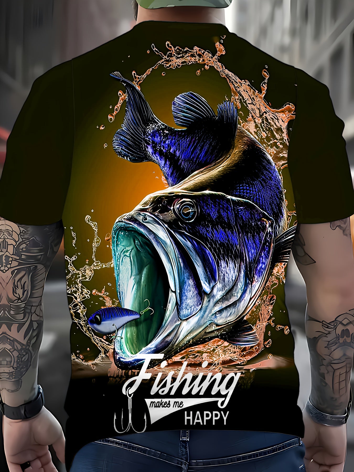 Men's Summer Creative Fashion 3D Digital Print T-Shirt