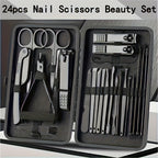 A Set of Nail Clippers And Grooming Tools with 8/15/24pcs, Includes a Portable Travel Case, Clippers, And Scissors, a Professional Foot Nail Trimming Kit, And a Travel Grooming Tool Set. - The Superior Findings Depot