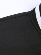 Warm Letter Print Star Pattern Embroidery Varsity Jacket, Men's Casual Color Block Button Up Jacket For Spring Fall School Baseball - The Superior Findings Depot