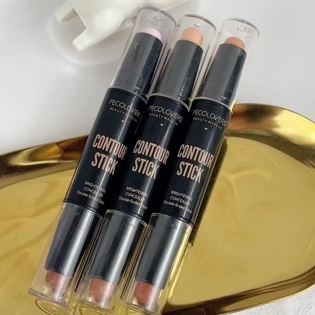 PECOLOVERS Double Head Highlight Pen Face Make Up Liquid Waterproof Contouring Foundation Contour Makeup Concealer Stick Pencil Cosmetics - The Superior Findings Depot