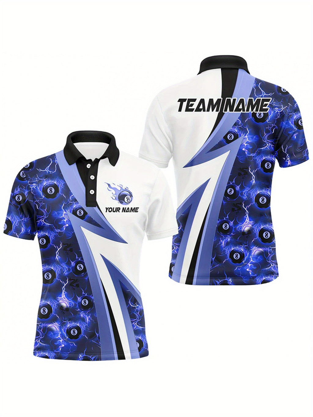 Customized Polo Shirts - Personalized Billiard Jerseys for Him