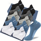 5 Pairs Unisex Graphic Letter Socks - Breathable, Moisture-Wicking, Low-Cut Ankle Socks for Sports, Fitness, and Casual Wear - Soft, Stretchy, and Comfortable Women's Stockings and Hosiery - The Superior Findings Depot