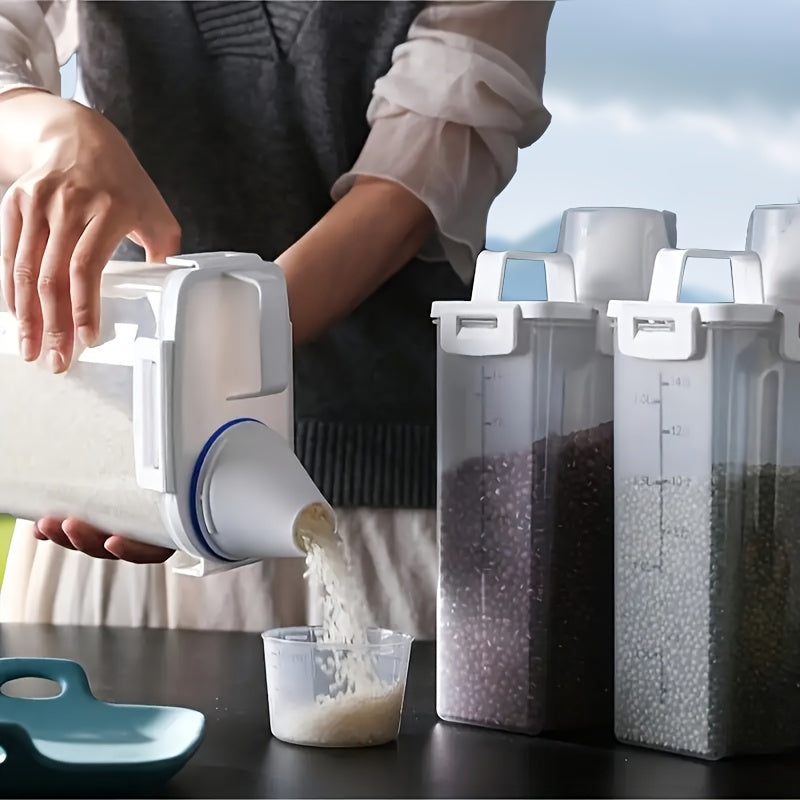 Airtight Food Storage Container with Lid - Leakproof, Moisture-Proof Kitchen Organizer for Grains, Nuts, Flour & Rice - Durable PE Material - The Superior Findings Depot