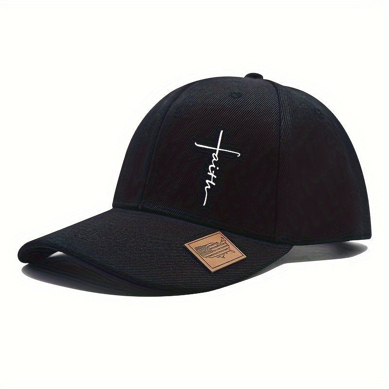 [Stylish Baseball Cap] Lightweight, Stylish Adjustable Faith Cross Baseball Cap - Sun-Protective for Women