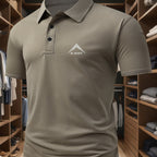 Men's Casual Golf Business Polo Shirt - Large Size Geometric Pattern