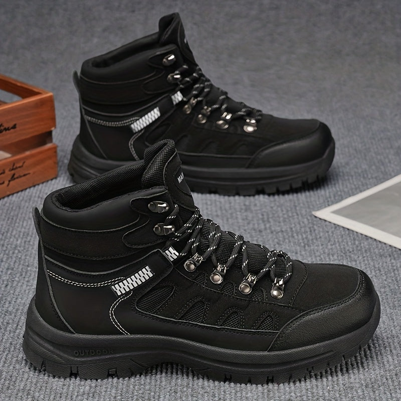 MAINALUN Men's All-Season High-Top Hiking Boots - Heavy-Duty