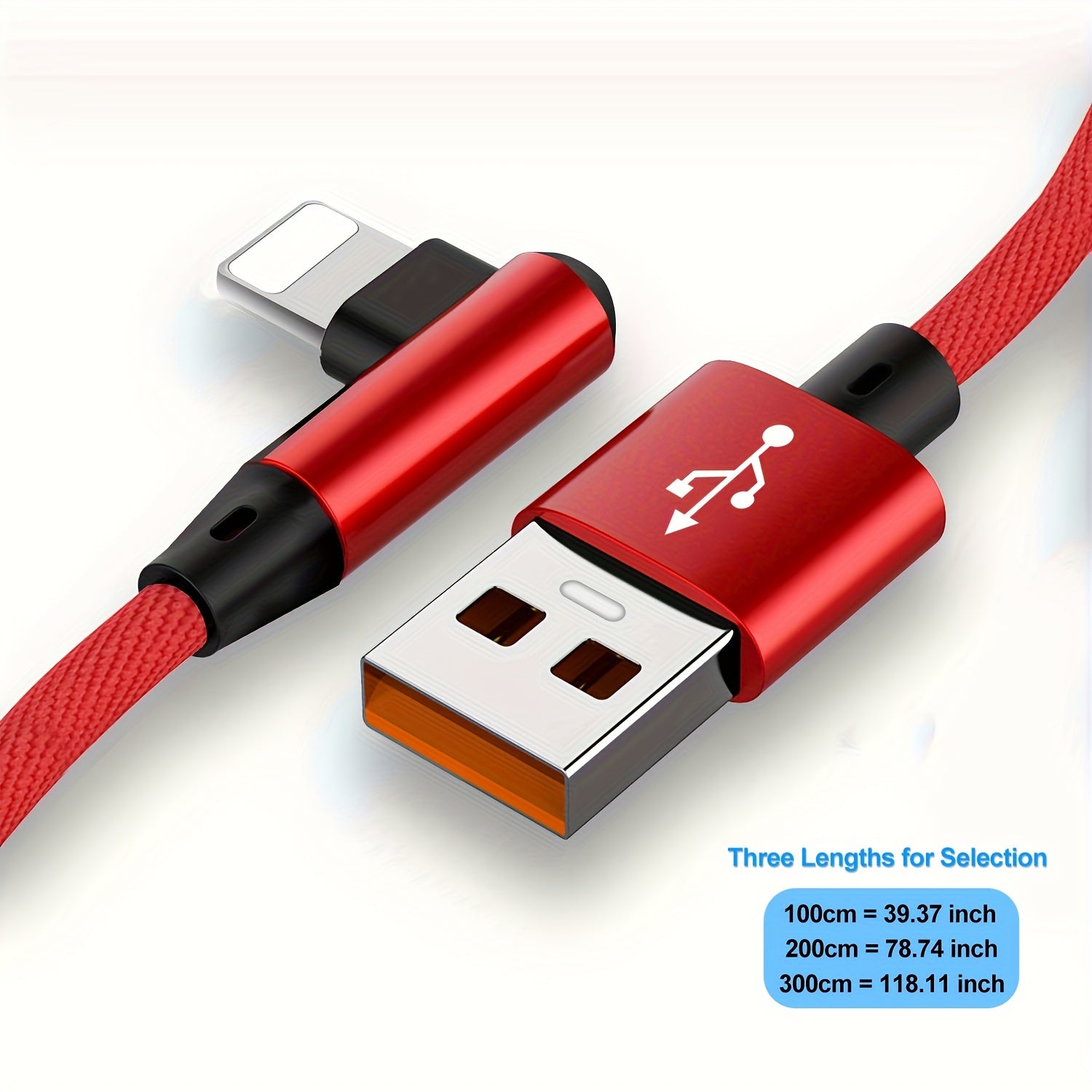 L-Shaped USB Cable for Fast Charging for Iphone Models 14, 13, 12, 11, X, 8, 7, 7 Plus, 6, 6S, And 5, As Well As for Ipad. - The Superior Findings Depot