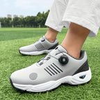 Men's Lightweight Golf Shoes with All-Day Traction - Breathable Synthetic & Rubber Sole for Grass Courses, Casual Wear & Outdoor Sports - White/Black Design, Casual Wear Shoes | Casual Athletic Design | Durable Rubber Sole, G