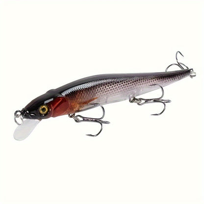 I-1pc 11.5cm/14g I-Lifelike Minnow Plastic Simulation Lure - I-Premium Hard Bait enezihhuku ezi-3 ezibukhali ze-Treble zokudoba i-Pike Carp - Isiyengo Sokwenziwa Ngesenzo Sokubhukuda Sangempela