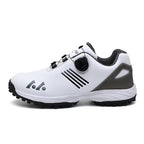 LEFUS Men's Golf Shoes - Non-Slip Fixed Spikes with Rotary Buckle