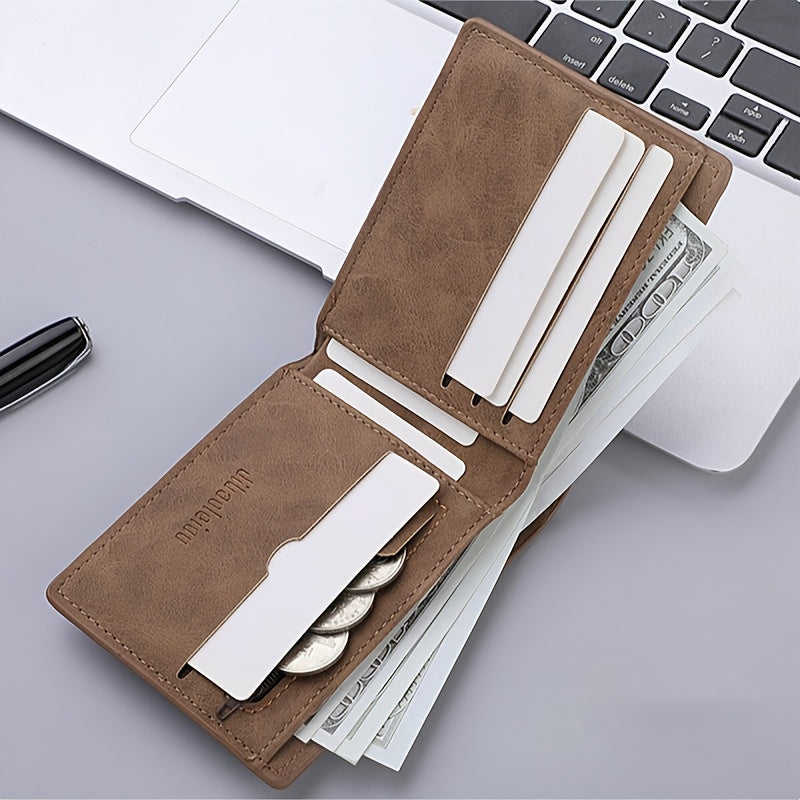 A Men'S Wallet with Letter Prints, a Multifunctional Credit Card Holder, And a Travel Coin Purse, Making It an Ideal Gift for Friends And Family. - The Superior Findings Depot