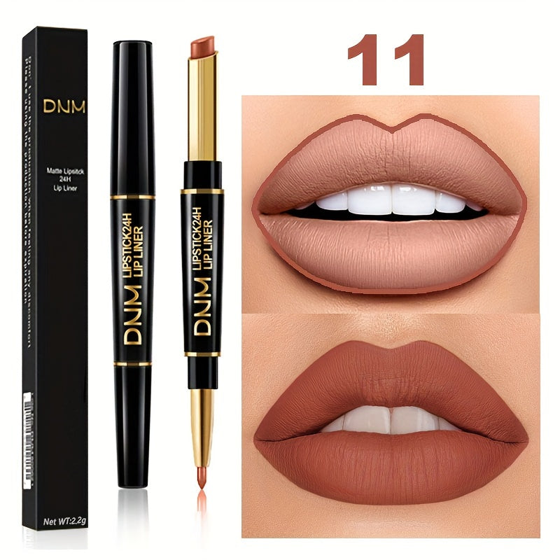 Double-ended Non-stick Cup Long Lasting Lipstick Lip Liner High Pigmented Waterproof Valentine's Day Gifts - The Superior Findings Depot