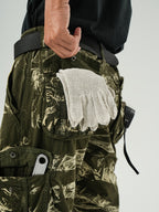 Men's Pure Tie-Dye Washed Outdoor Multi-Pocket Cargo Shorts