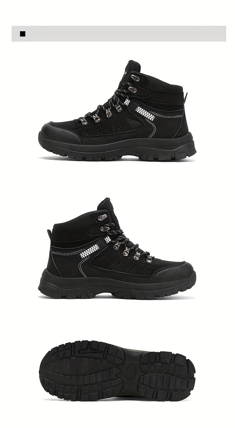 MAINALUN Men's All-Season High-Top Hiking Boots - Heavy-Duty