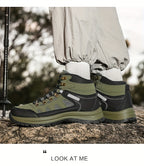 MAINALUN Men's All-Season High-Top Hiking Boots - Heavy-Duty
