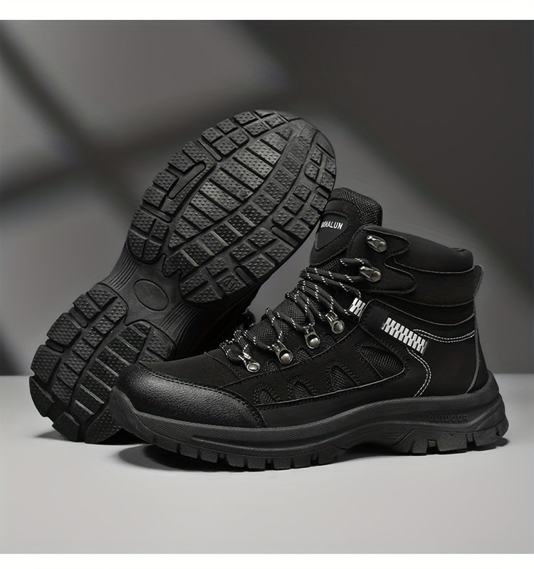 MAINALUN Men's All-Season High-Top Hiking Boots - Heavy-Duty
