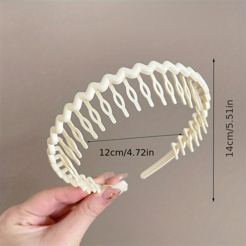 Hair Clip Frosted Color Headband Women's Non-slip Band Teeth Simple Pressure Headband Face Headband Hair Accessories - The Superior Findings Depot
