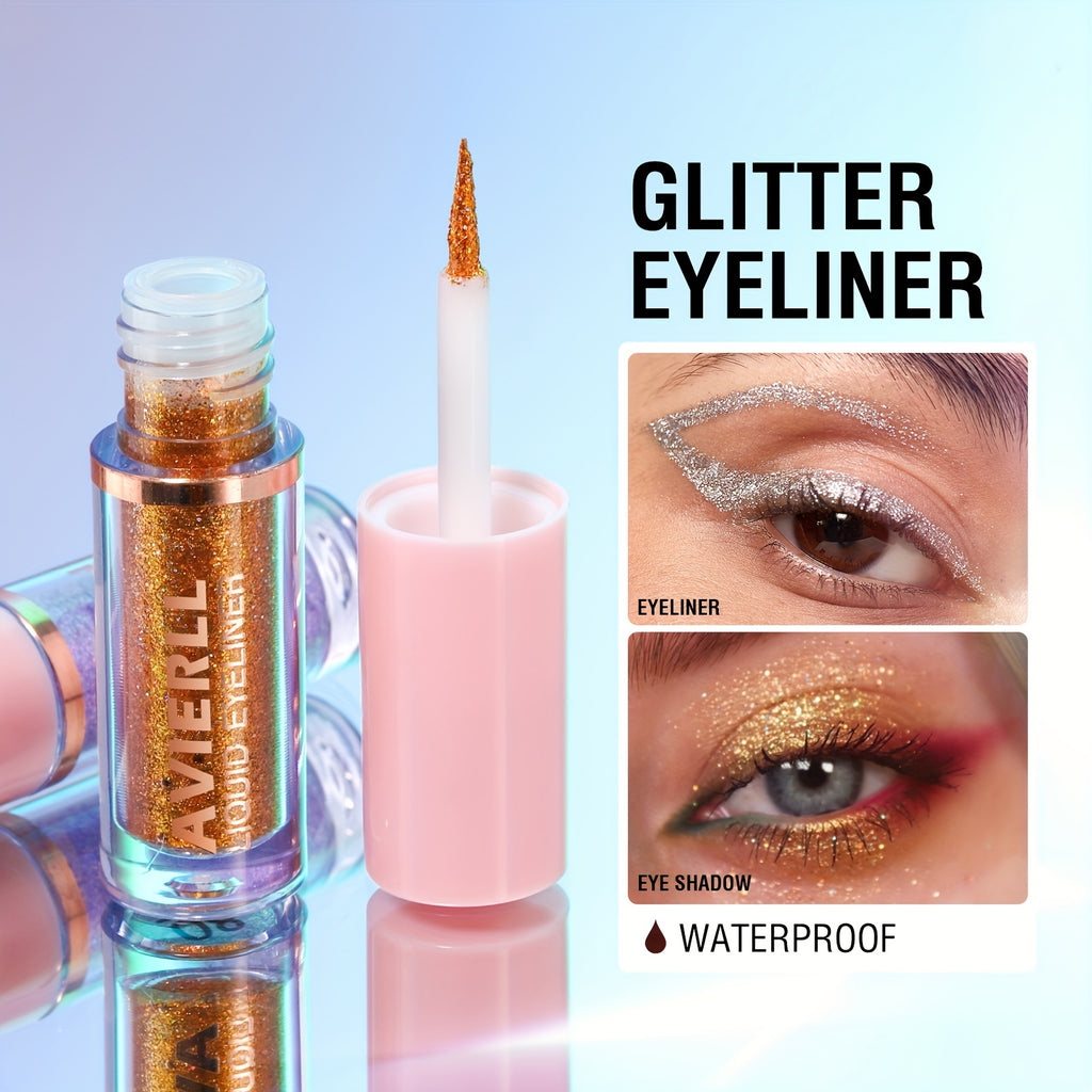 Vibrant Glitter Liquid Eyeliner Pen - Long-Lasting Waterproof Shimmer Eyeliner for Music Festival - Easy to Apply, Smudge-Proof, Fast Drying, and Highly Pigmented Eye Makeup - The Superior Findings Depot