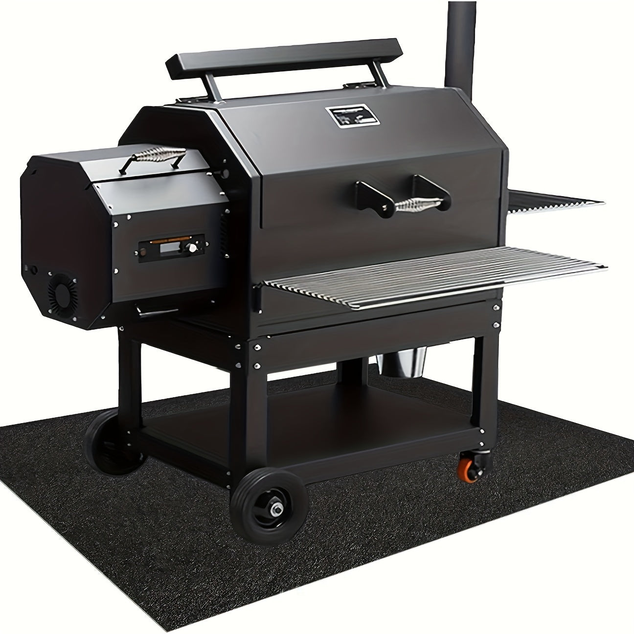 1pc of 91.44x127.0 cm barbecue mat, floor mat for barbecue, barbecue mat for outdoor barbecue deck protection, barbecue mat, reusable - The Superior Findings Depot