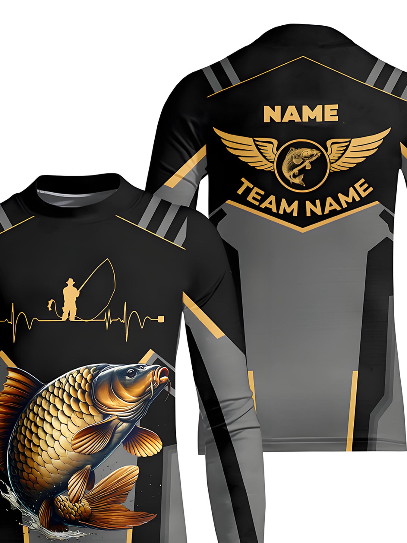 Custom Name/Number Fishing T-Shirts - Personalized Outdoor Apparel