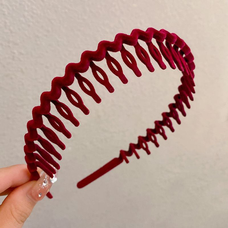 Hair Clip Frosted Color Headband Women's Non-slip Band Teeth Simple Pressure Headband Face Headband Hair Accessories - The Superior Findings Depot