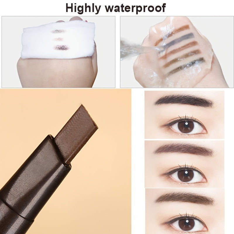 Waterproof 5 Colors Natural Makeup Double Heads Automatic Eyebrow Pencil Waterproof Long-lasting Easy Ware Eyebrow Pen With Eyebrow Brush - The Superior Findings Depot