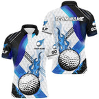 Men's Custom Polo Shirt for Golf - Flame Golf Ball Print