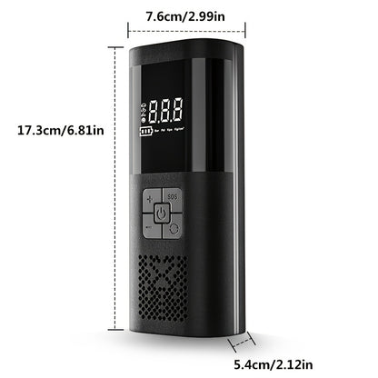 Portable Air Compressor Tire Inflator, 150PSI Car Tire Pump, Equipped with a Tire Pressure Gauge, LED Light, And a Three Times Faster One-Button Smart Cordless Tire Pump, Suitable for Cars, Motorcycles, Bicycle