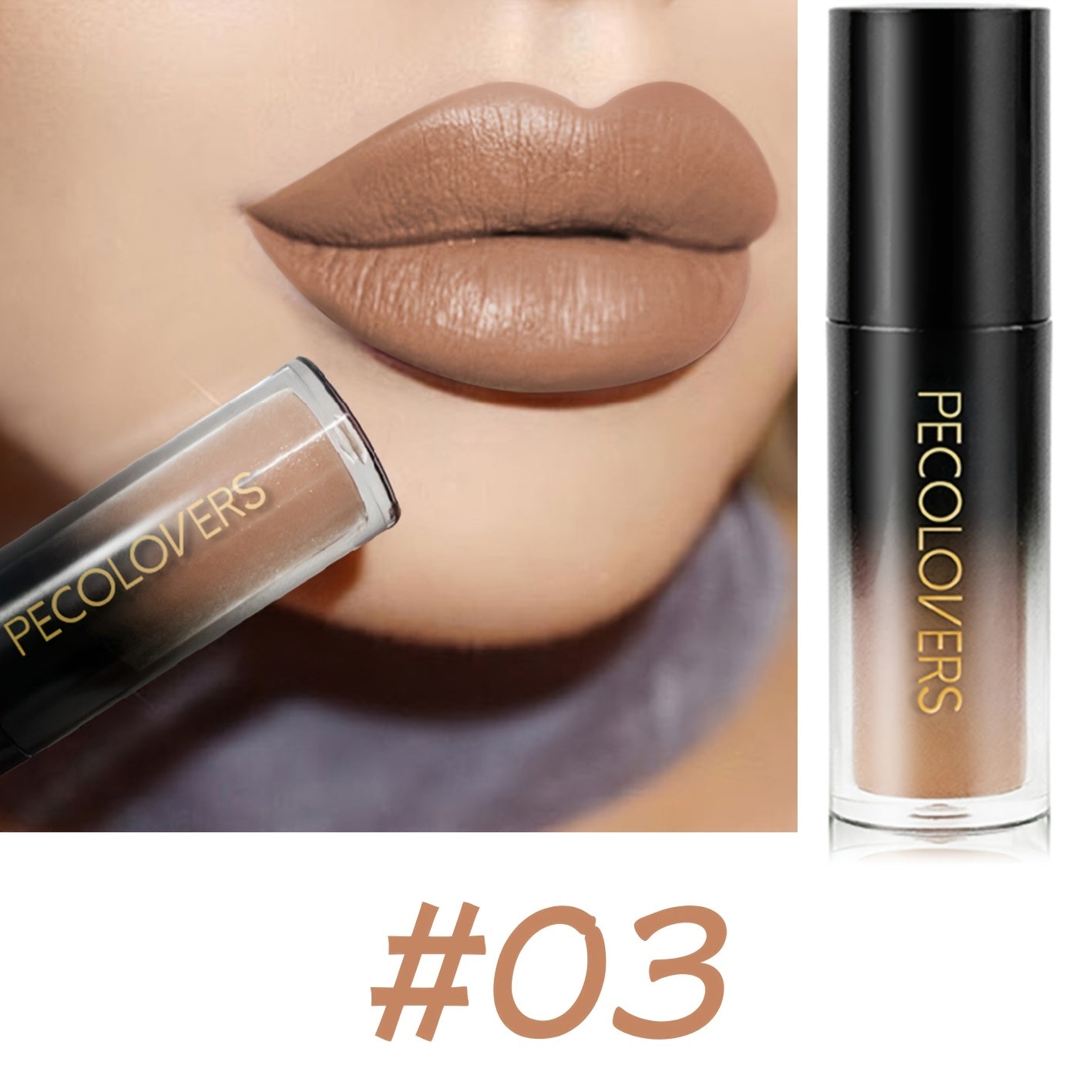 PECOLOVERS Matte Velvet Liquid Lipstick - 18 Colors, Long-Lasting Satin Finish, Creamy Formula for All Light Beige Types, Perfect for Christmas & Everyday Makeup, Everyday Makeup, Sleek Tube Design, Smooth Application - The Superior Findings Depot