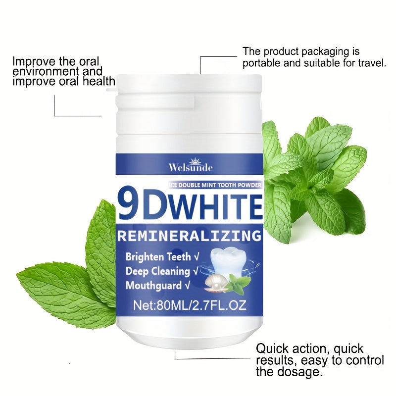 9D White Remineralizing Hydroxyapatite Tooth Powder, Tooth Whitening Powder, Deep Cleaning, Fresh Breath, Ideal for Oral Health & Hygiene Gift for Women Men, Breath Freshener, Toothpaste, Tooth Cleaning Powder for Daily Life - The Superior Findings Depot