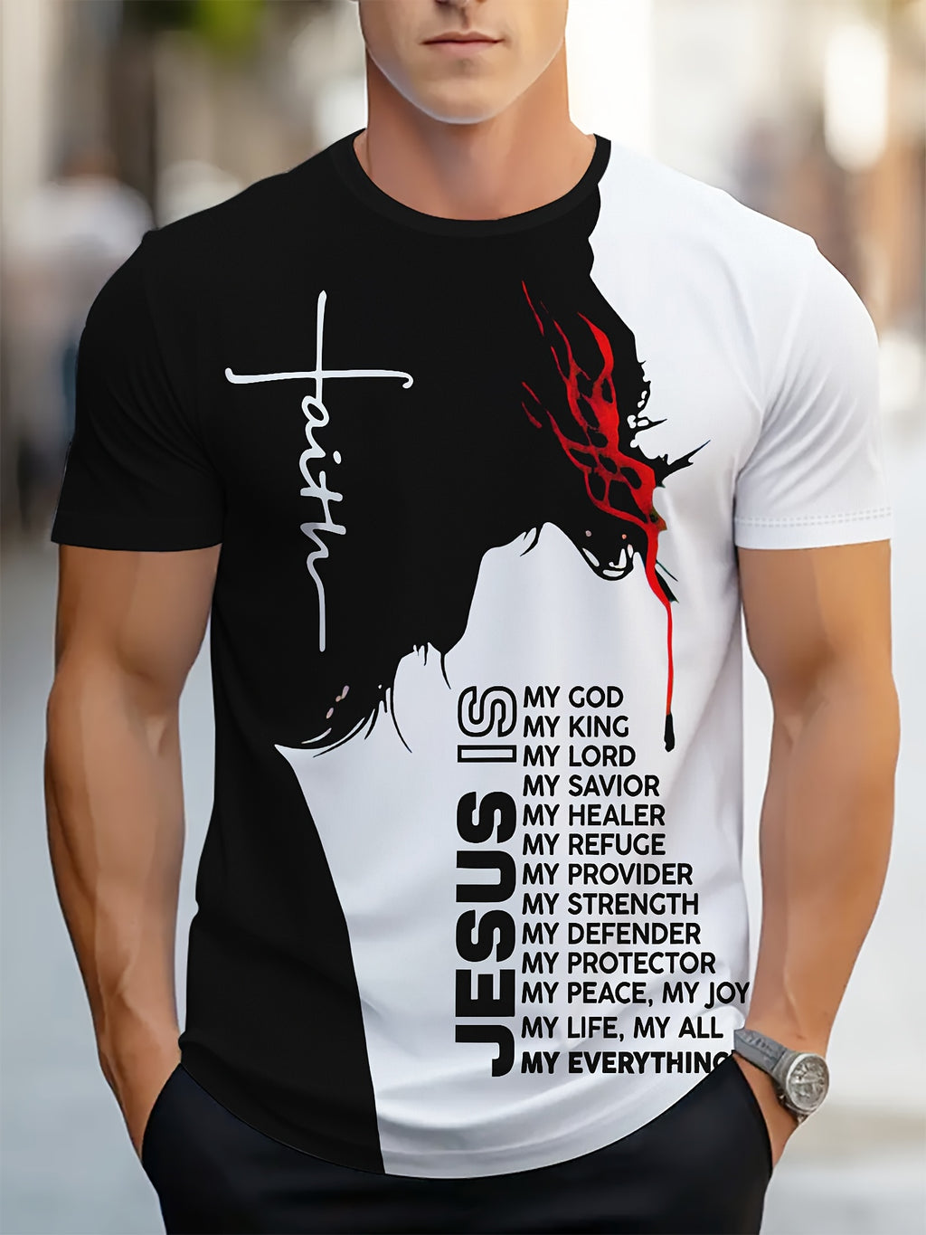 Casual Short-Sleeve Outdoor Men's Crew Neck T-Shirt