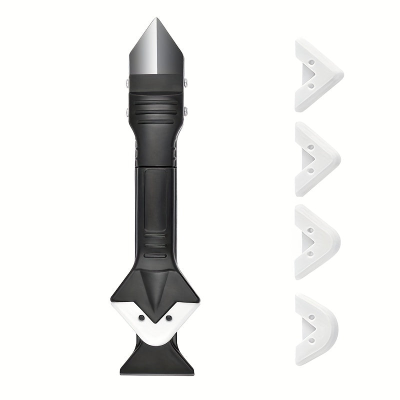 1pc 5 In 1 Caulk Remover Tools Kit, Grout Removal Tool, Sealant Finishing Tool, Glue Angle Scraper Tool For Window, Sink Renovations In Kitchens And Bathrooms - The Superior Findings Depot