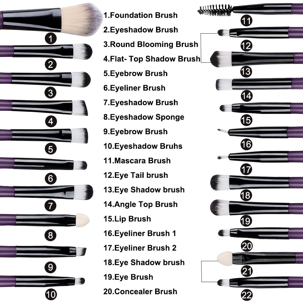 20/34pcs Makeup Brush Set and 8pcs Mini Makeup Brush Professional Soft Synthetic Powder Foundation Eyeshadow Makeup Brush Cosmetics Suitable for Beginners - The Superior Findings Depot