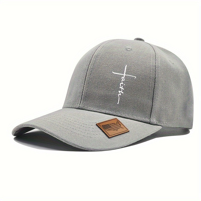[Stylish Baseball Cap] Lightweight, Stylish Adjustable Faith Cross Baseball Cap - Sun-Protective for Women