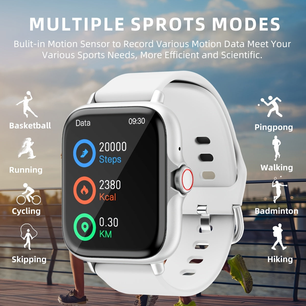 Smart Watch, 1.83" Full Touch Screen, Activity Tracker with Call & Message Functions, Pedometer, Multiple Sports Modes, Compatible with IOS/Android Devices, Simple Style, Ideal Gift for Any Occasion - The Superior Findings Depot