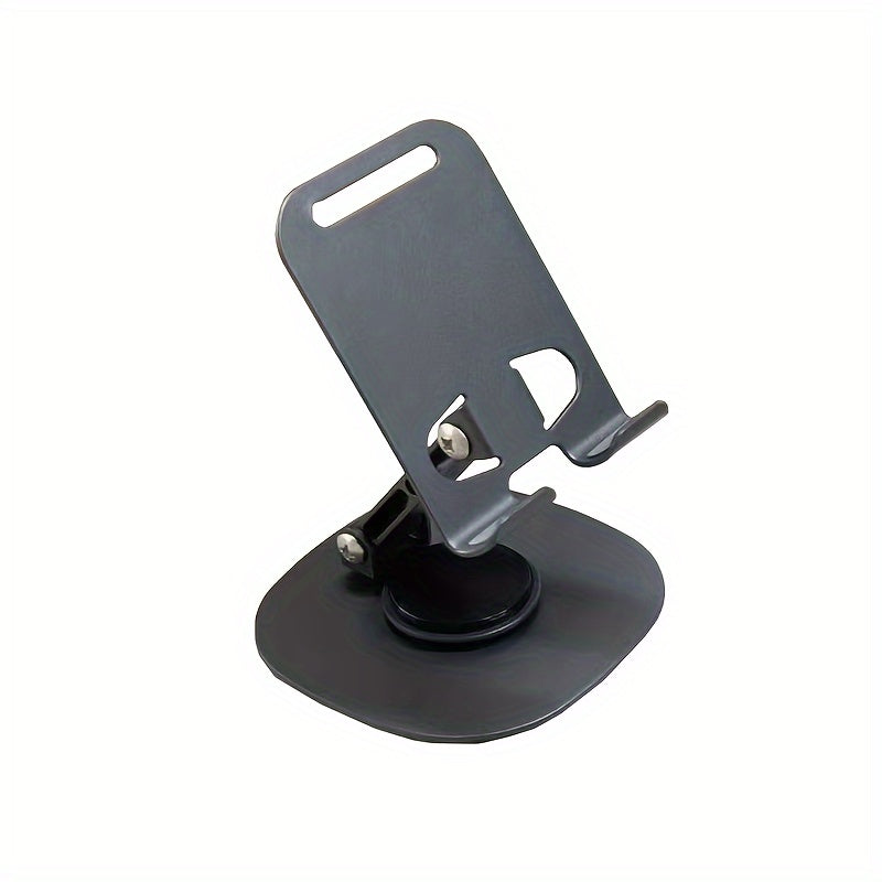 360-Degree Rotating Metal Phone Stand - Compact, Foldable & Portable Desktop Holder for All Smartphones and Tablets, Ideal Office Accessory - The Superior Findings Depot