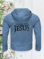 Men's Heavy-Duty Windproof Hooded Jacket with Jesus Logo & Bible Verse Print - Full-Zip Winter Coat, Golden-Tone Religious Design, Machine Washable Warm Outerwear for Church Events, Christmas Gifts (Full Back Print) - The Superior Findings Depot