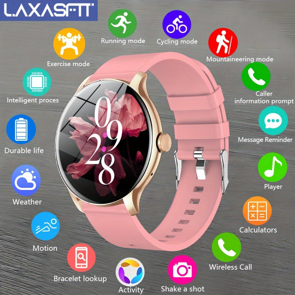 New Men's and Women's Sports Smartwatch, 1.52-inch Full Touch Screen with Call and Message Features, Activity Tracker, Pedometer, Multiple Sport Modes, Compatible with iOS/Android Devices, Minimalist Style, TPU Strap, Alloy C - The Superior Findings Depot