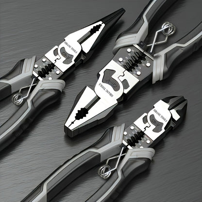 Multi-Function Combination Wire Cutter Pliers, Professional Hand Tool Automatic Wire Stripper Stripping Tools Wire Cutter, Industrial Grade Cutting Pliers With PVC Handle