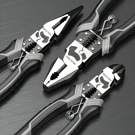 Multi-Function Combination Wire Cutter Pliers, Professional Hand Tool Automatic Wire Stripper Stripping Tools Wire Cutter, Industrial Grade Cutting Pliers With PVC Handle
