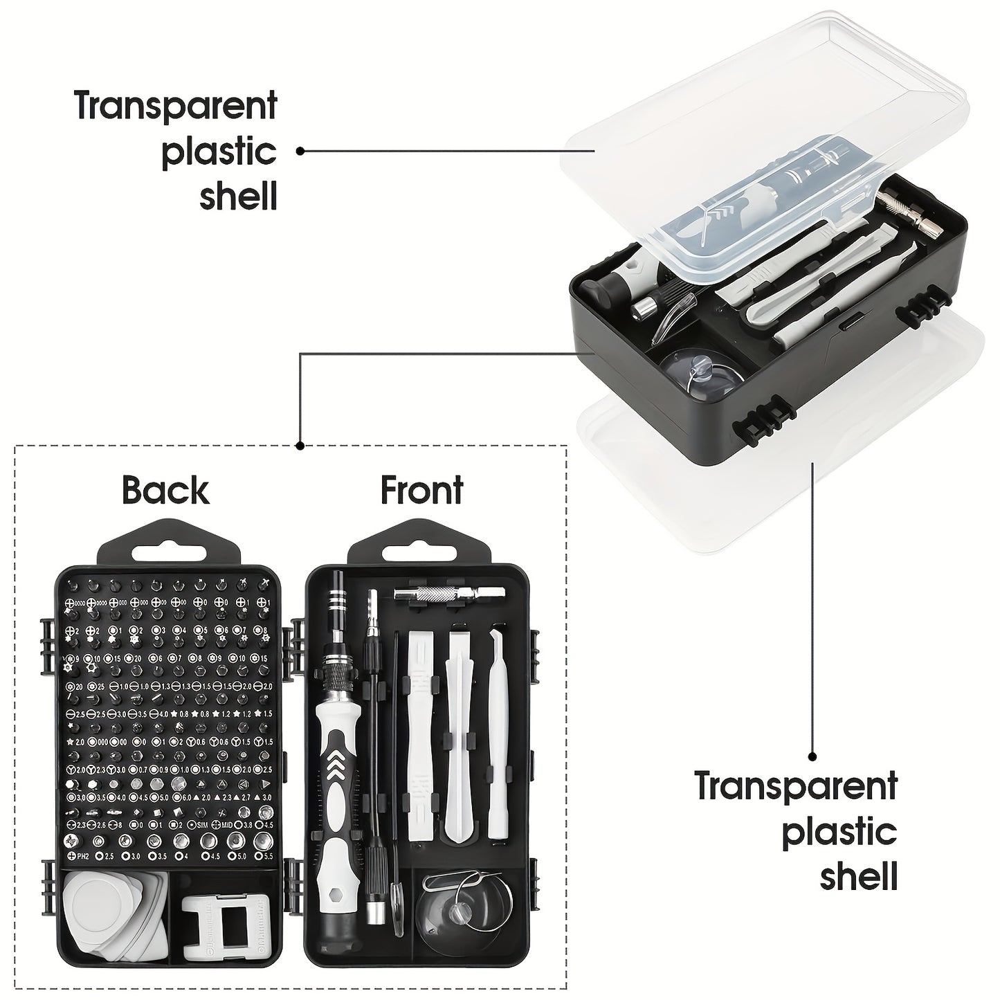 115-in-1 Precision Screwdriver Set – Upgraded Magnetic Repair Tool Kit with High Hardness Steel Bits, Special-Shaped Heads, and Multifunctional Disassembly Tools for Mobile Phones, Laptops &amp; Electronics