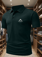 Men's Casual Golf Business Polo Shirt - Large Size Geometric Pattern