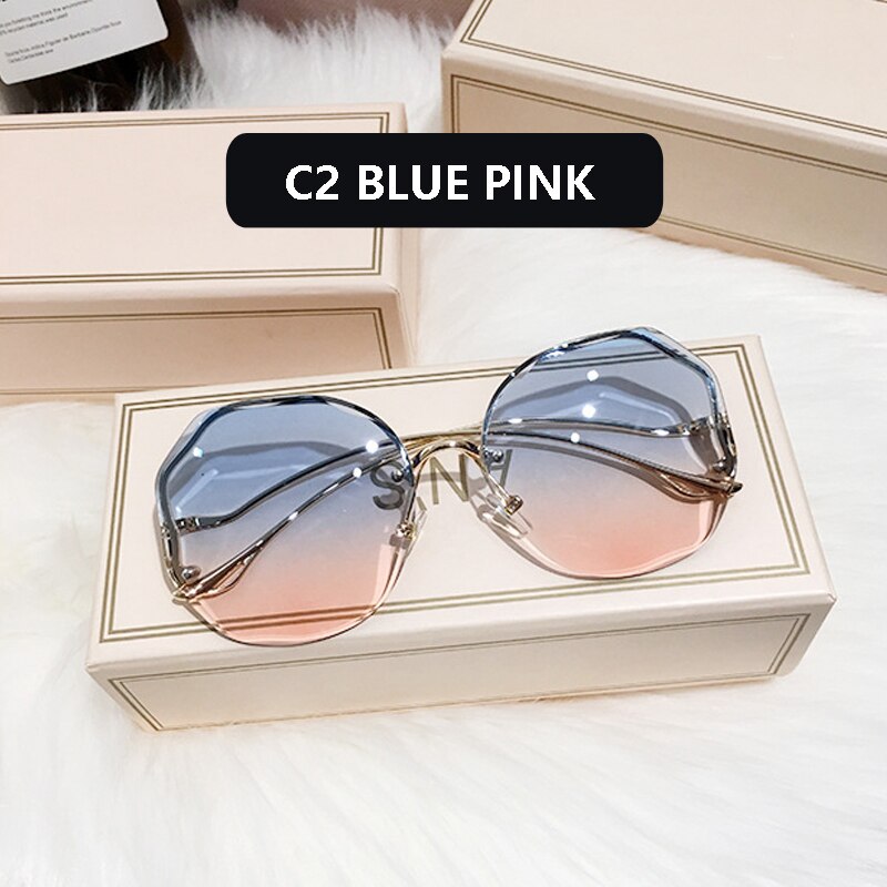 Fashion Sunglasses Women Metal Female Vintage Ladies Stylish Design Oversized Square Sunglasses For Women - The Superior Findings Depot