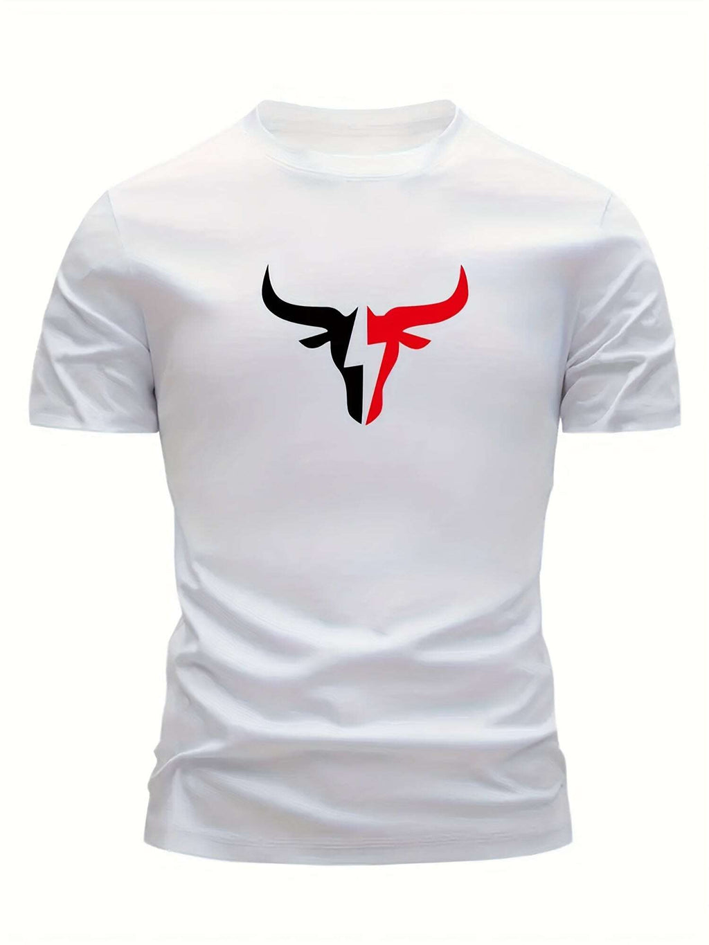 3pcs Print Bull Head Pattern T-Shirt - Men's Ultra-Lightweight, Quick-Dry Casual Summer Shirt, Perfect Gift - The Superior Findings Depot